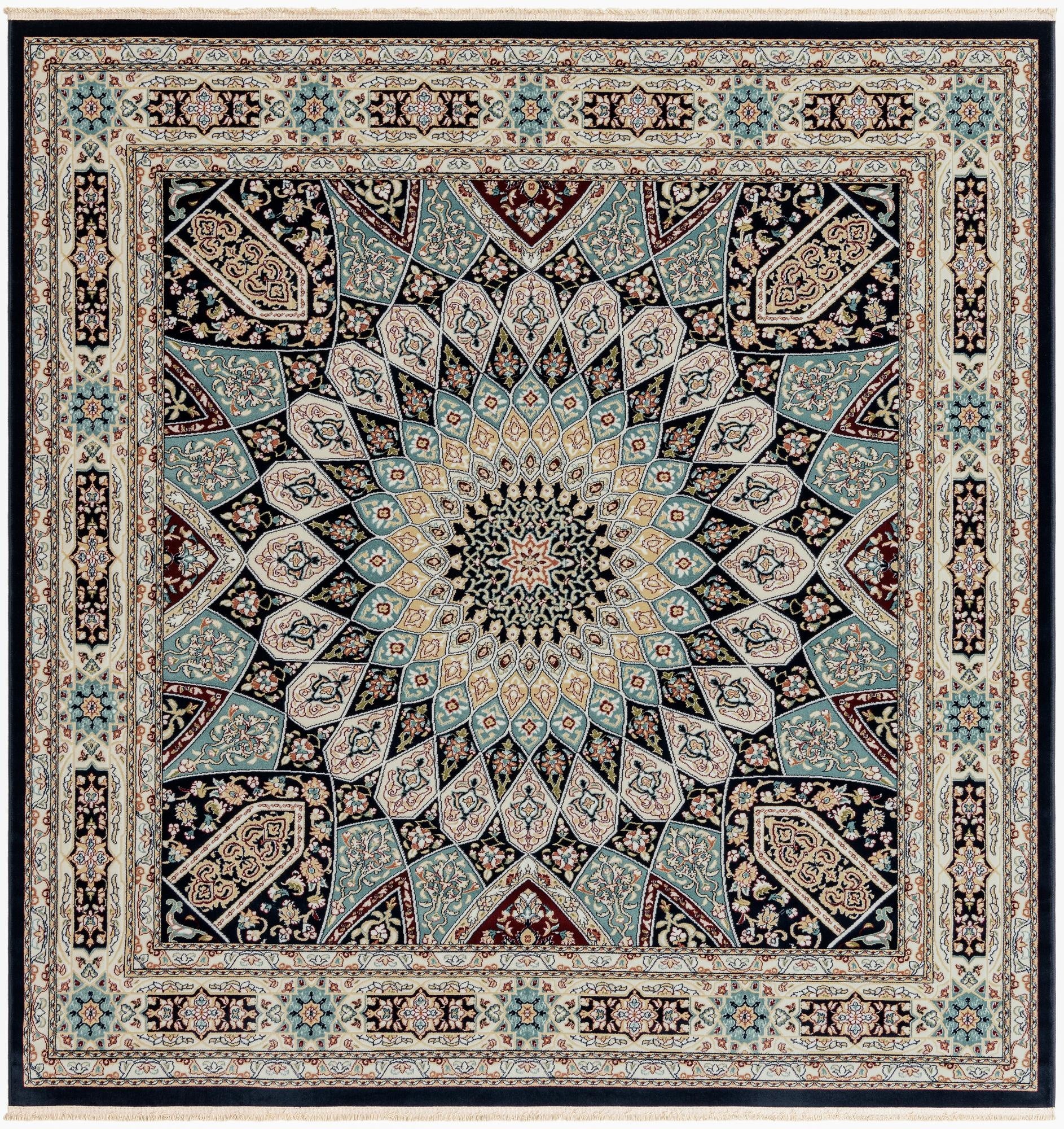 7' 10 x 7' 10 Nain Design Square Rug