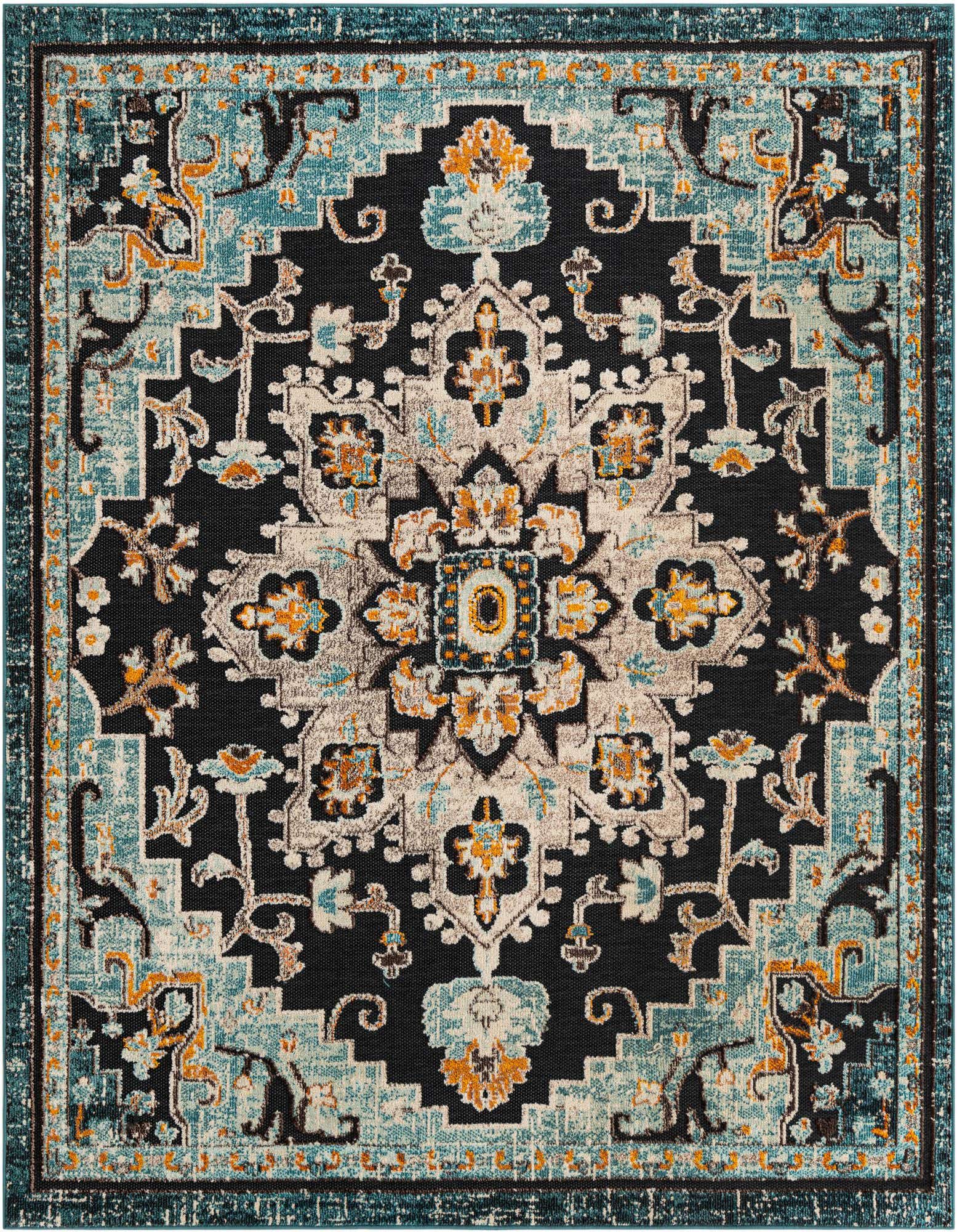 7' 10 x 7' 10 Easy-Clean Casablanca Indoor / Outdoor Square Rug