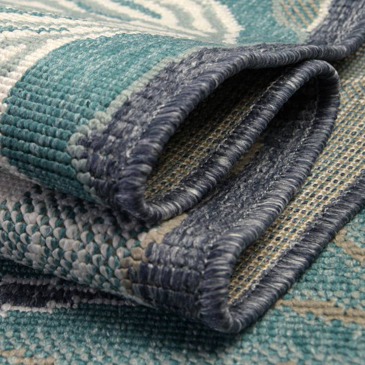 Detail image of 7' 10 x 7' 10 Easy-Clean Coastal Indoor / Outdoor Square Rug
