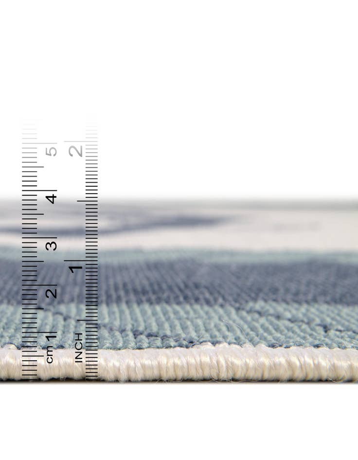 Detail image of 10' x 10' Easy-Clean Coastal Indoor / Outdoor Square Rug