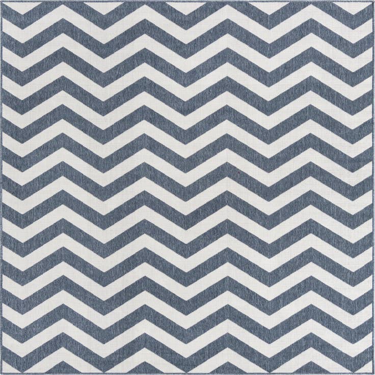 Detail image of 7' 10 x 7' 10 Easy-Clean Coastal Indoor / Outdoor Square Rug