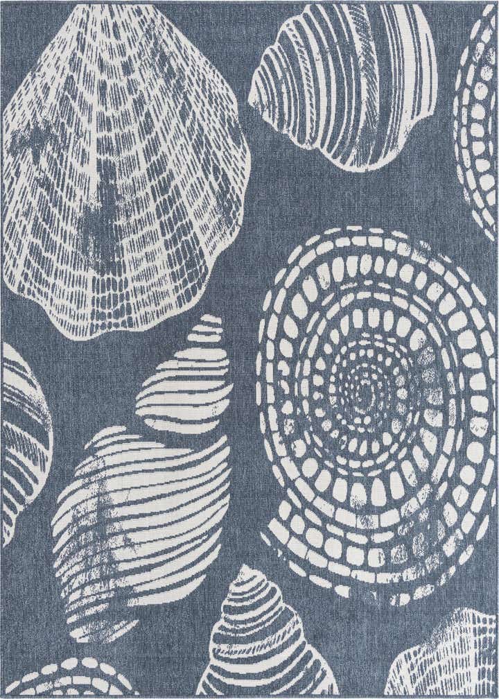 7' 10 x 7' 10 Easy-Clean Coastal Indoor / Outdoor Square Rug