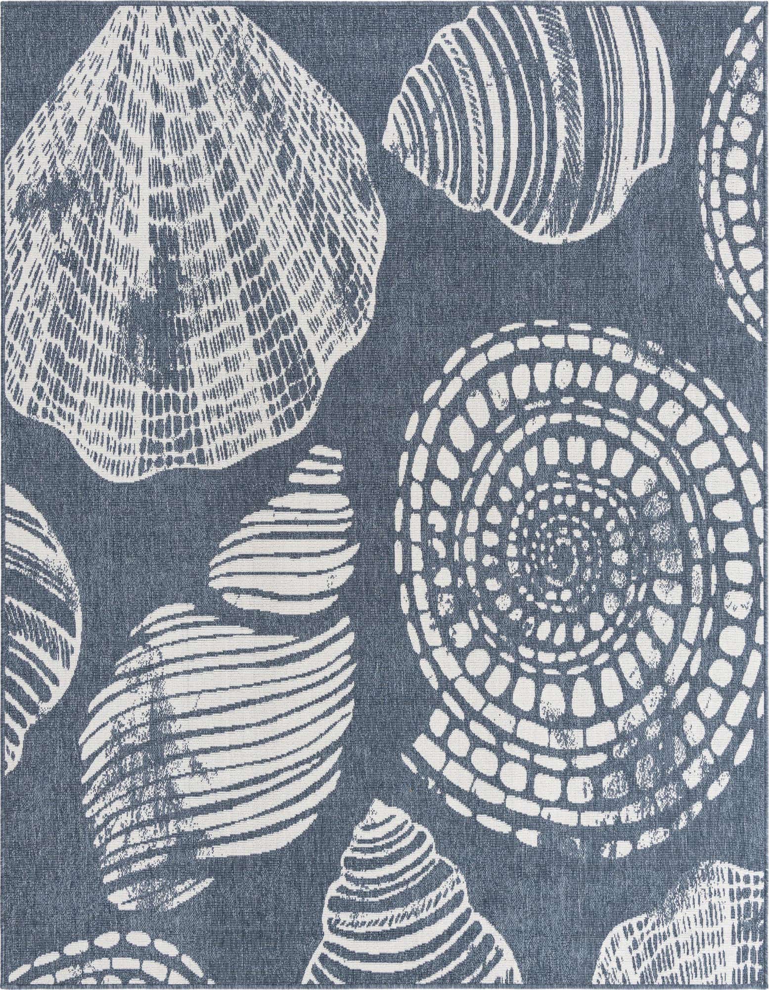 7' 10 x 7' 10 Easy-Clean Coastal Indoor / Outdoor Square Rug