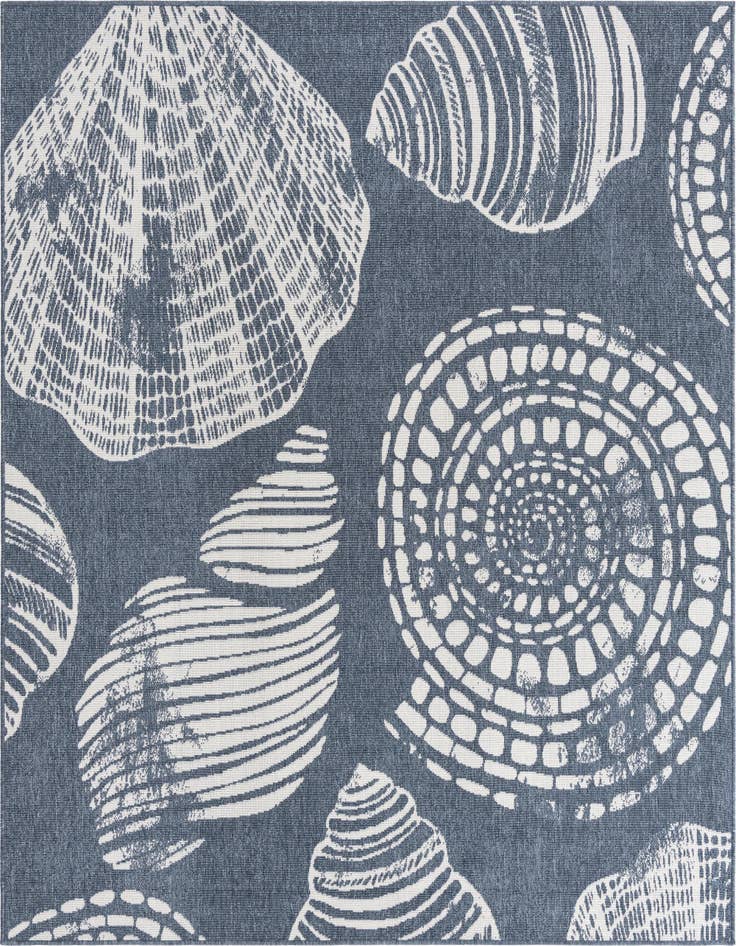 Detail image of 7' 10 x 7' 10 Easy-Clean Coastal Indoor / Outdoor Square Rug