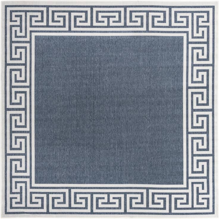 Detail image of 7' 10 x 7' 10 Easy-Clean Coastal Indoor / Outdoor Square Rug
