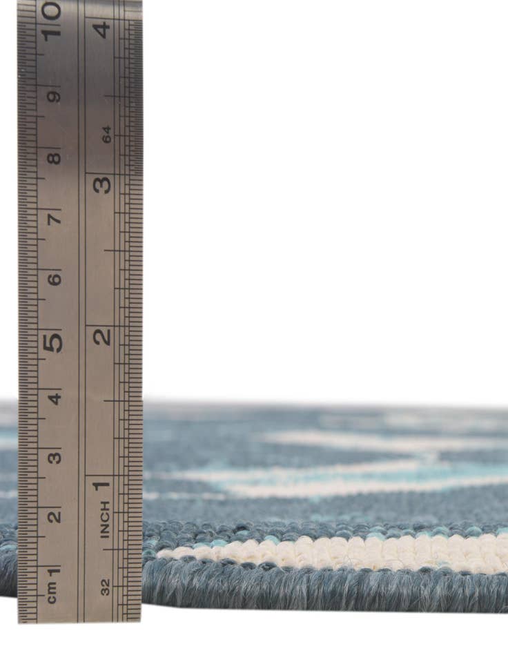 Detail image of 7' 10 x 7' 10  Washable Coastal Indoor / Outdoor Square Rug