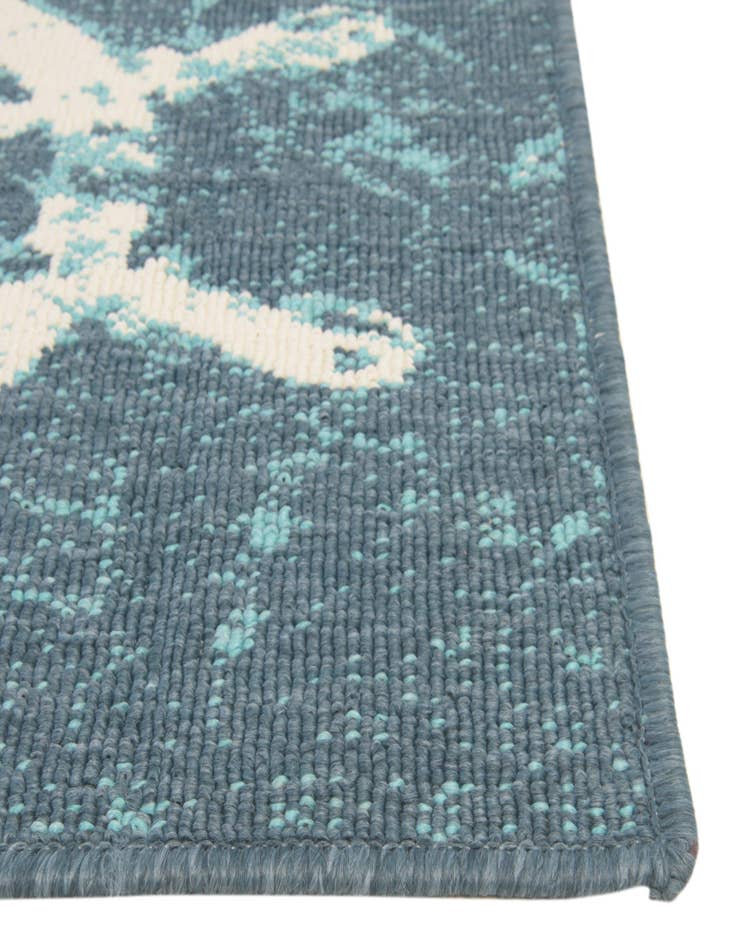 Detail image of 7' 10 x 7' 10  Washable Coastal Indoor / Outdoor Square Rug
