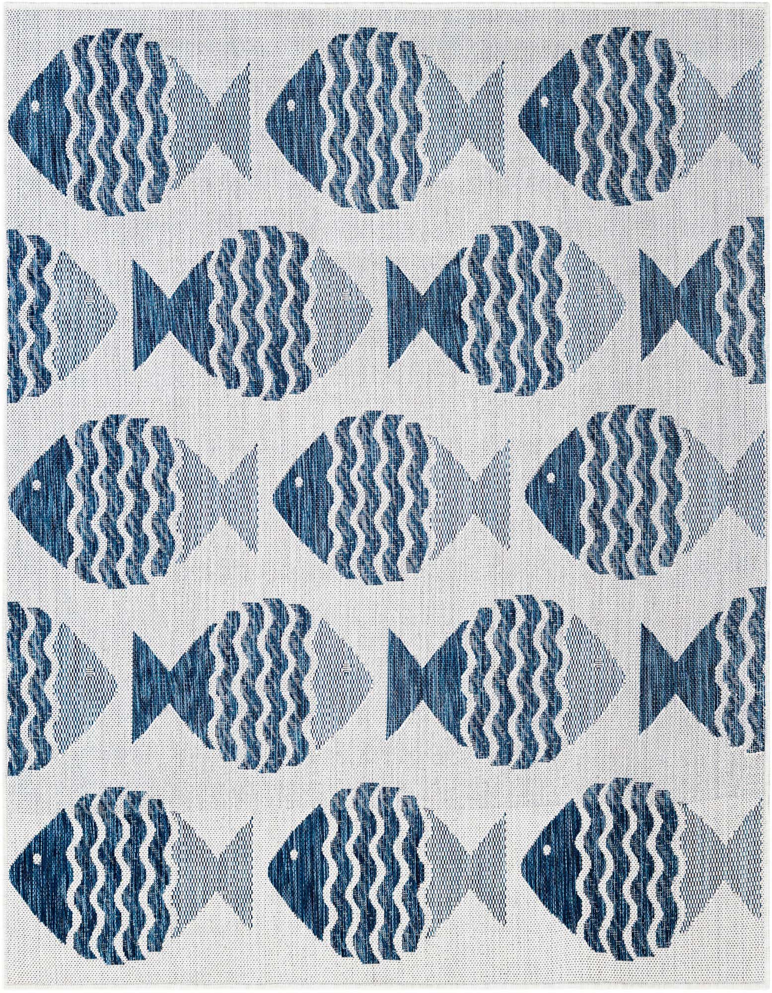 5' 3 x 5' 3 Easy-Clean Coastal Indoor / Outdoor Square Rug