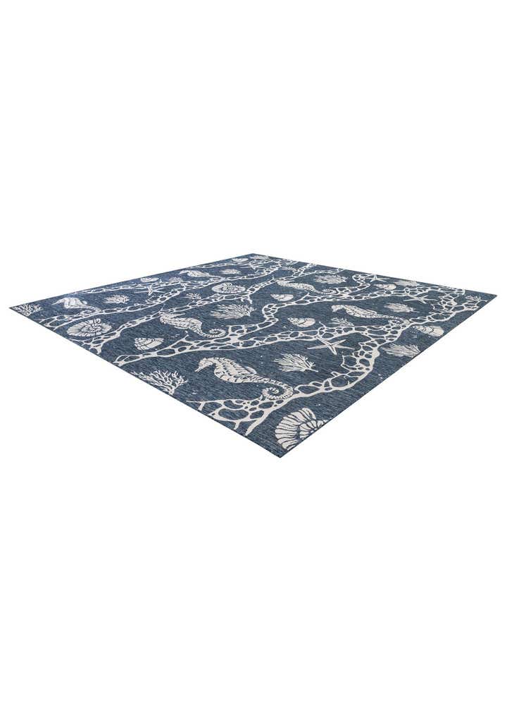 13' x 13' Easy-Clean Coastal Indoor / Outdoor Square Rug