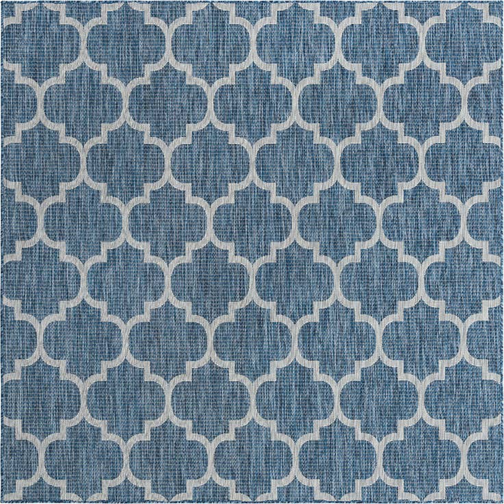 Detail image of 7' 10 x 7' 10 Easy-Clean Lattice Indoor / Outdoor Square Rug