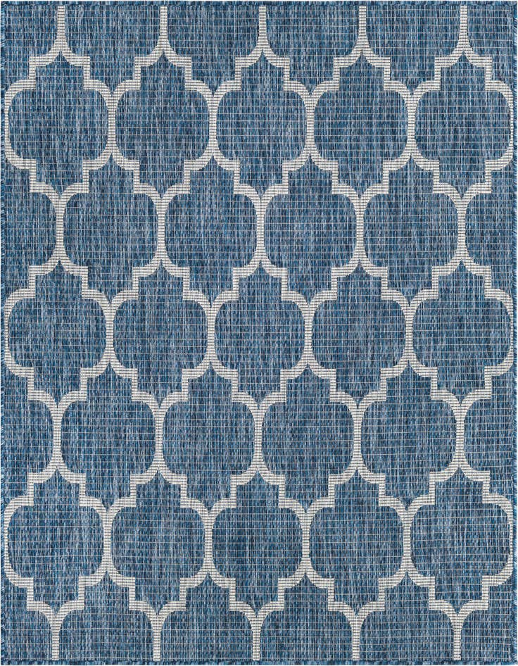 Detail image of 5' 3 x 5' 3 Easy-Clean Lattice Indoor / Outdoor Square Rug