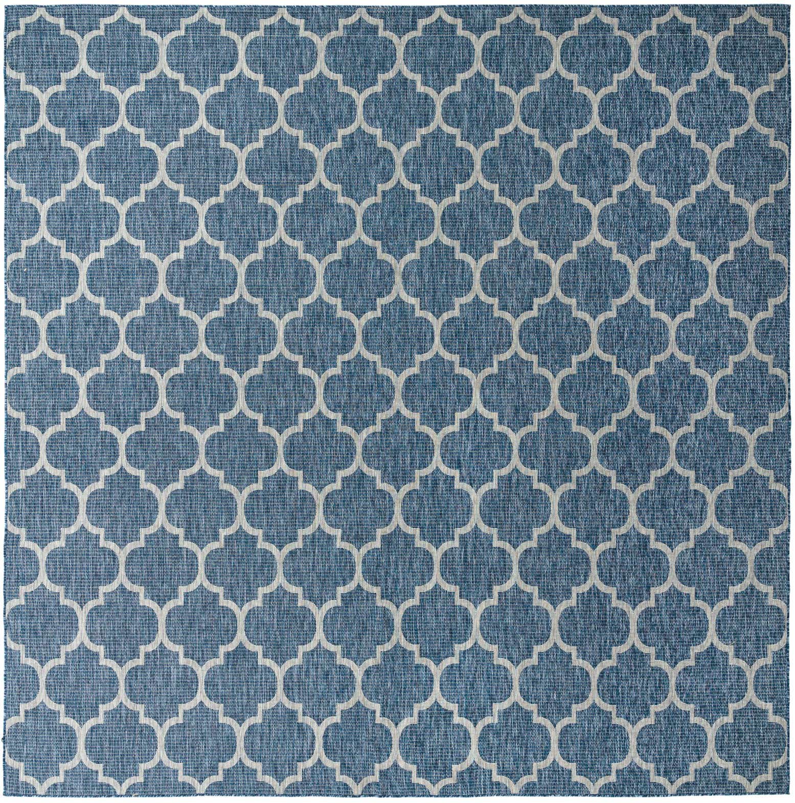 13' x 13' Easy-Clean Lattice Indoor / Outdoor Square Rug