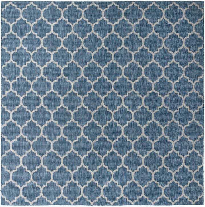13' x 13' Easy-Clean Lattice Indoor / Outdoor Square Rug