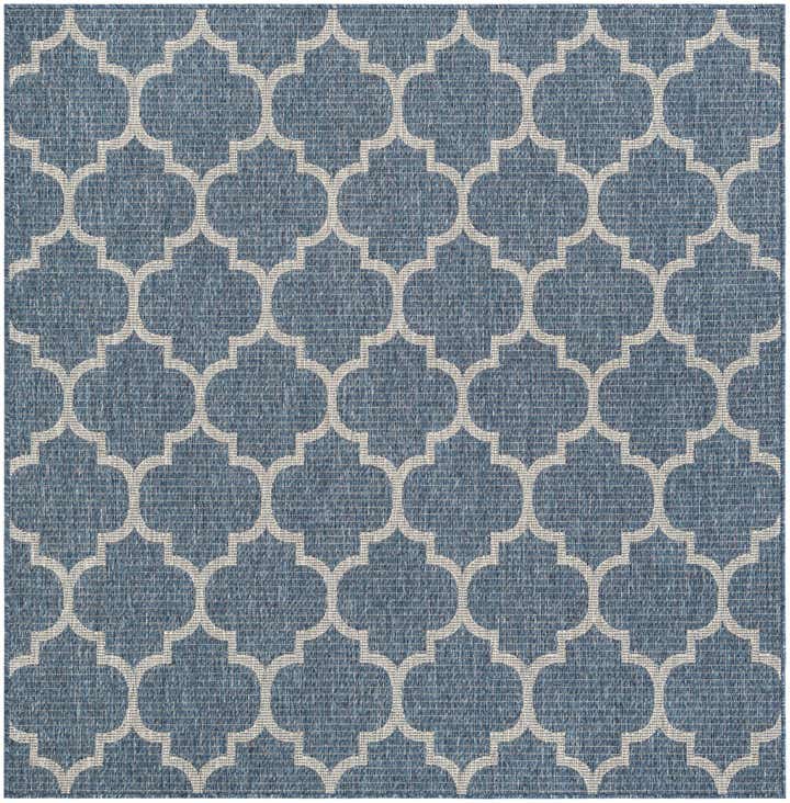 6' x 6' Easy-Clean Lattice Indoor / Outdoor Square Rug