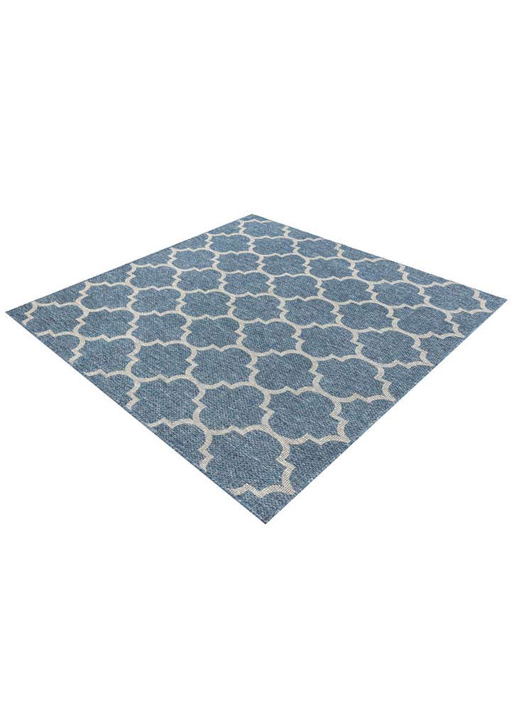 6' x 6' Easy-Clean Lattice Indoor / Outdoor Square Rug