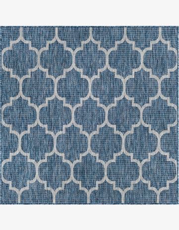 5' 3 x 5' 3 Easy-Clean Lattice Indoor / Outdoor Square Rug