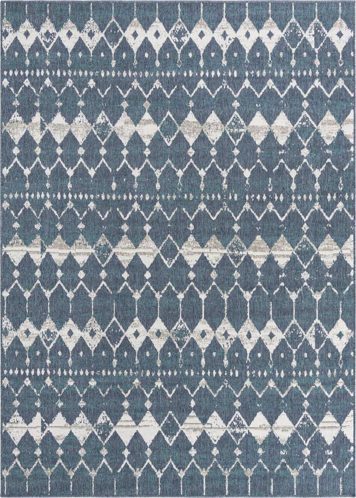 7' 10 x 7' 10 Easy-Clean Trellis Indoor / Outdoor Square Rug