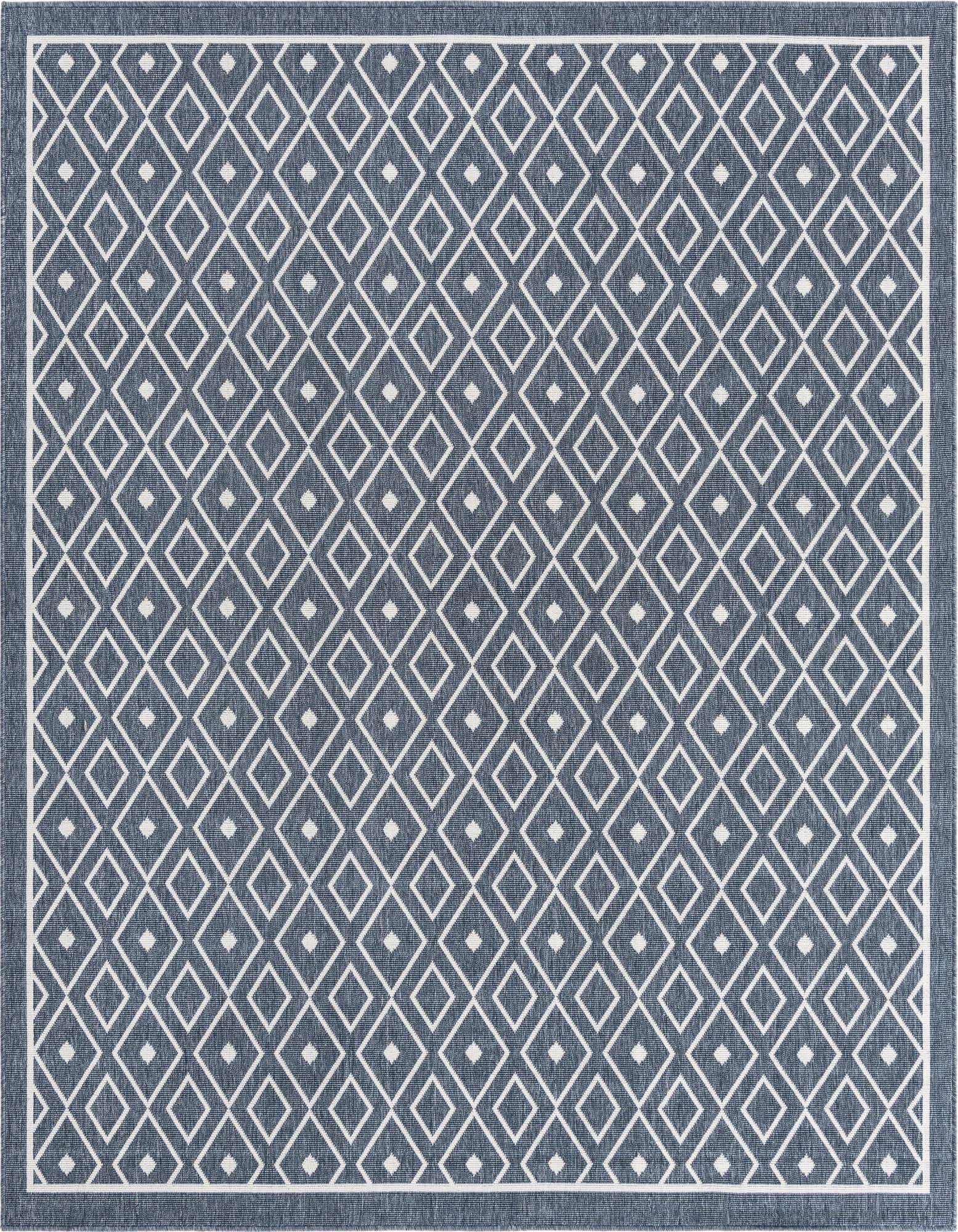 7' 10 x 7' 10 Easy-Clean Trellis Indoor / Outdoor Square Rug