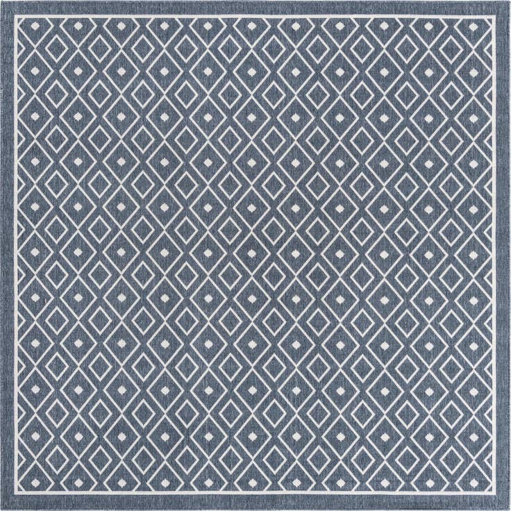 Detail image of 7' 10 x 7' 10 Easy-Clean Trellis Indoor / Outdoor Square Rug