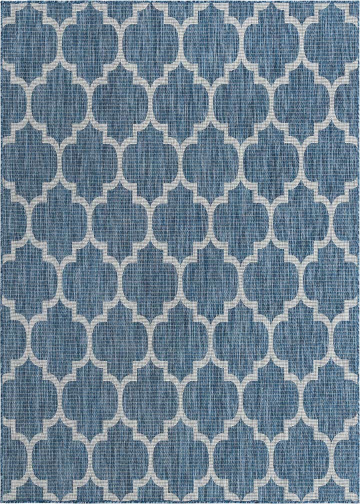 7' 10 x 7' 10 Easy-Clean Trellis Indoor / Outdoor Square Rug
