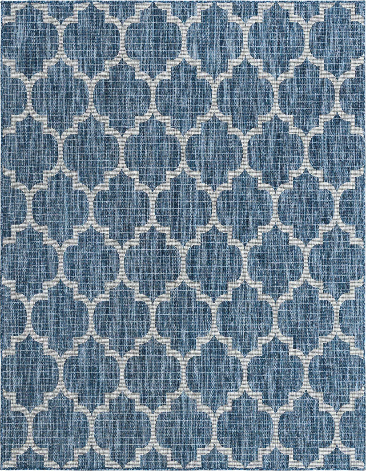 7' 10 x 7' 10 Easy-Clean Trellis Indoor / Outdoor Square Rug