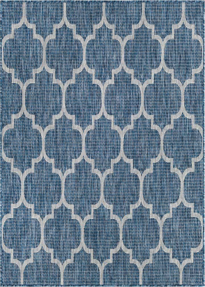 5' 3 x 5' 3 Easy-Clean Trellis Indoor / Outdoor Square Rug