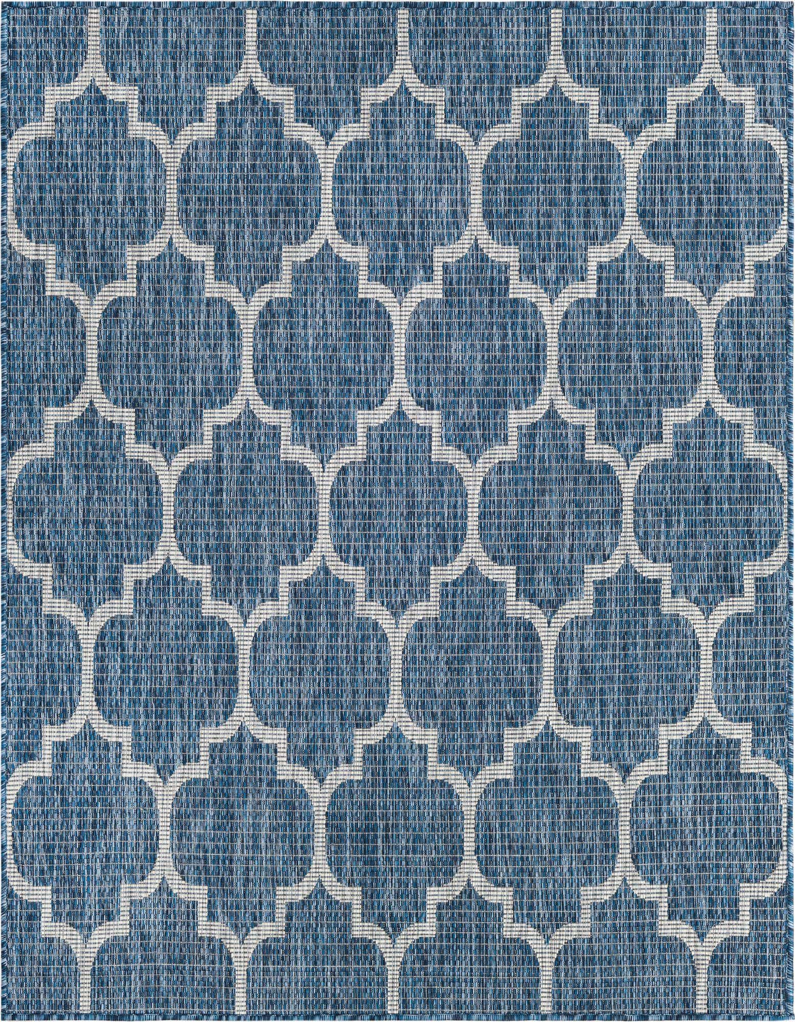 5' 3 x 5' 3 Easy-Clean Trellis Indoor / Outdoor Square Rug