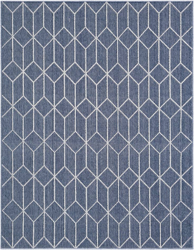 Detail image of 7' 10 x 7' 10 Easy-Clean Trellis Indoor / Outdoor Square Rug