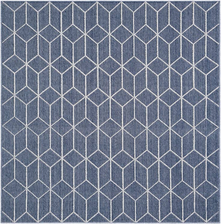 Detail image of 7' 10 x 7' 10 Easy-Clean Trellis Indoor / Outdoor Square Rug