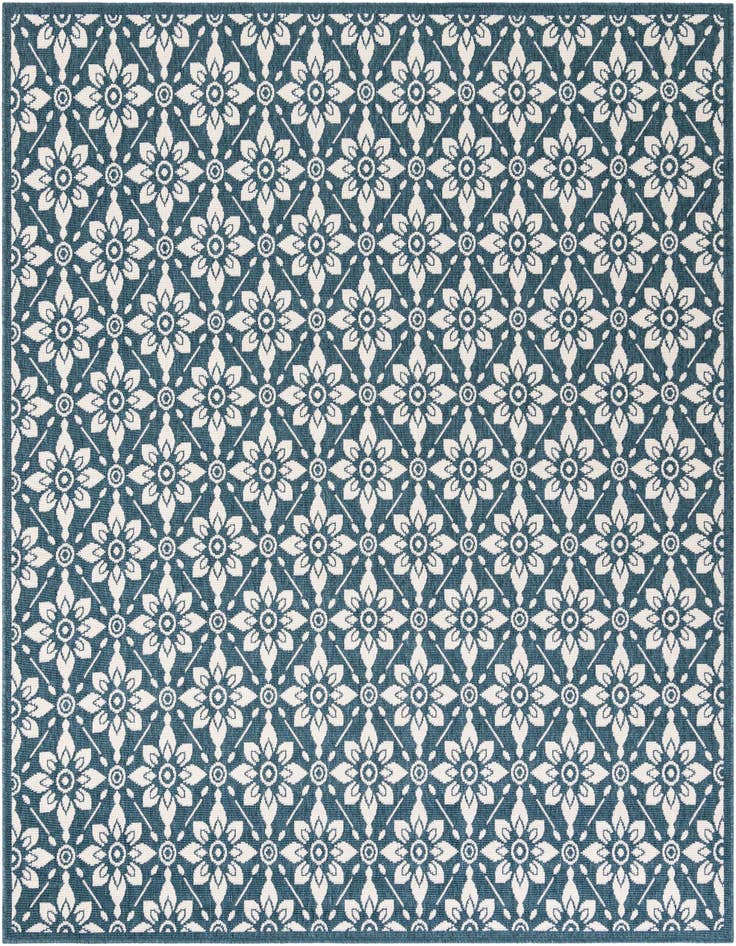 Detail image of 7' 10 x 7' 10 Easy-Clean Trellis Indoor / Outdoor Square Rug