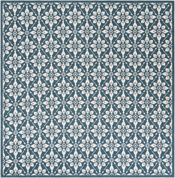Detail image of 7' 10 x 7' 10 Easy-Clean Trellis Indoor / Outdoor Square Rug