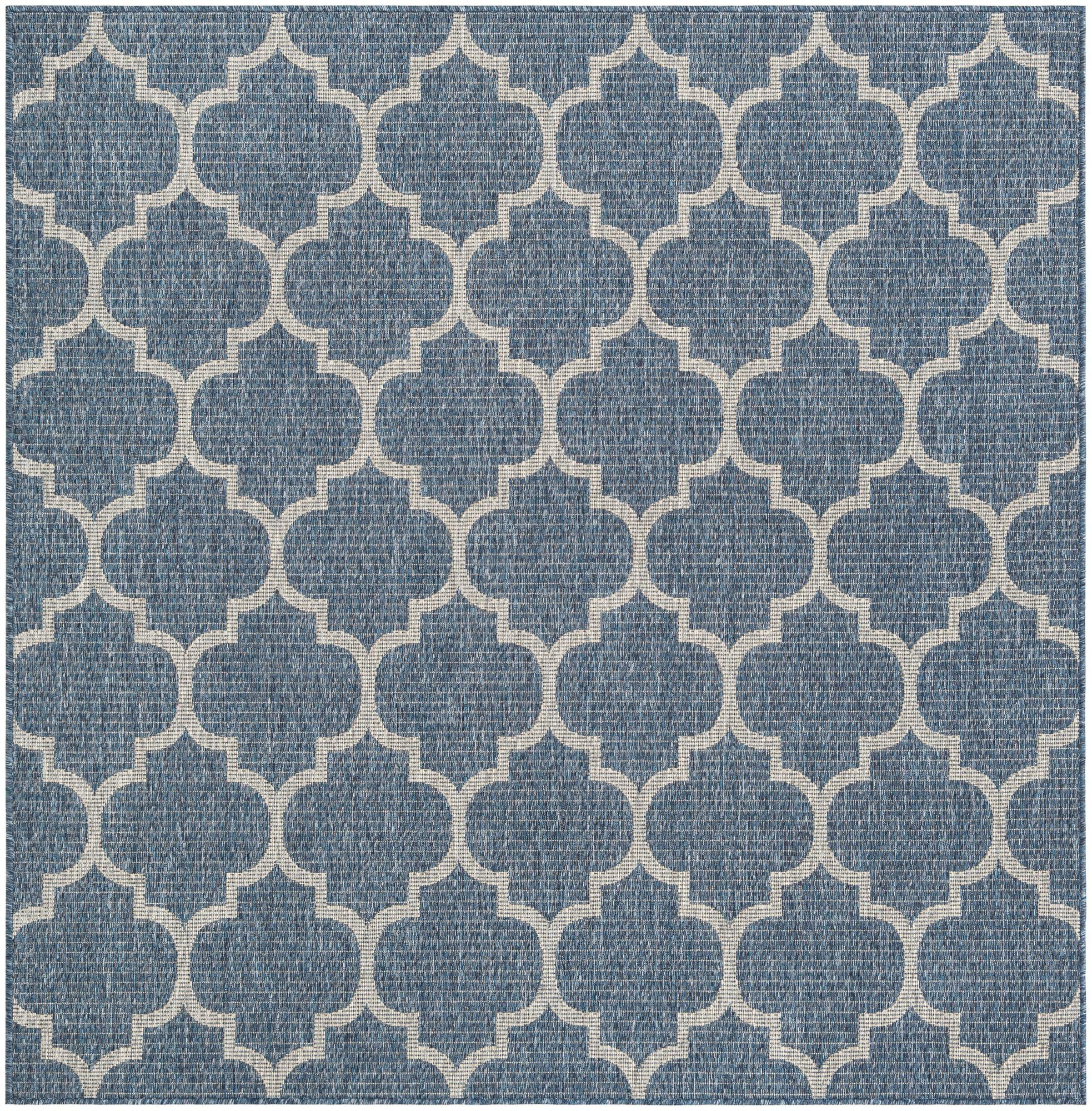 Primary image 6' x 6'  Washable Trellis Indoor / Outdoor Square Rug