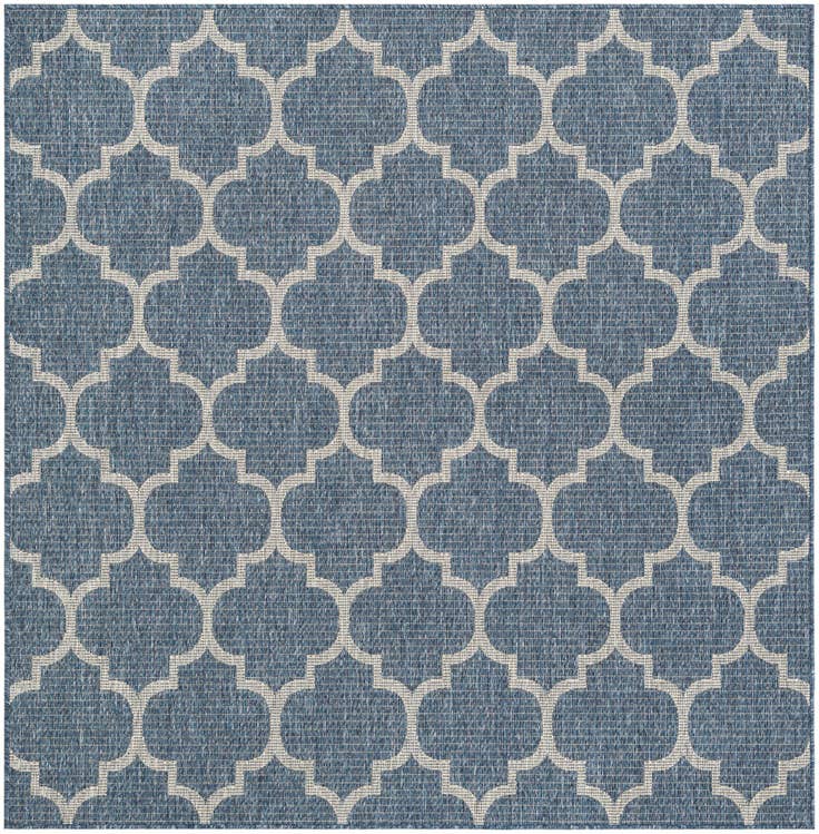 Detail image of 6' x 6' Easy-Clean Trellis Indoor / Outdoor Square Rug