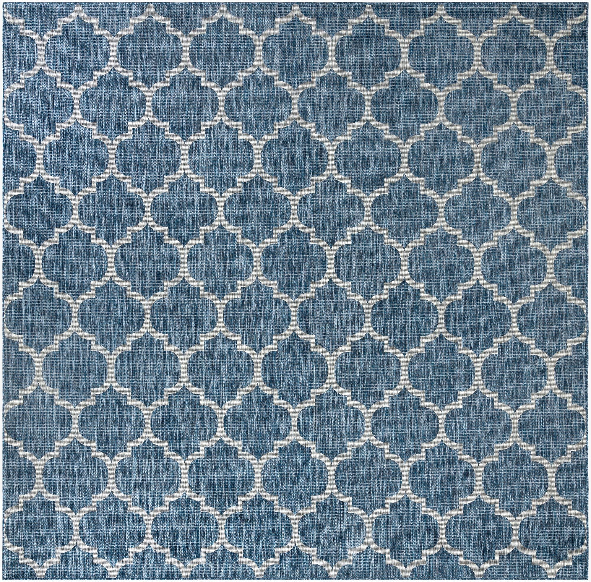 Primary image 10' x 10'  Washable Trellis Indoor / Outdoor Square Rug