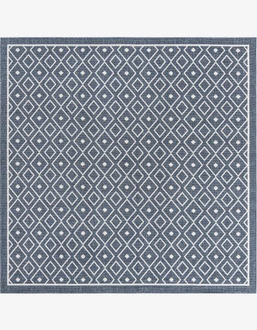7' 10 x 7' 10 Easy-Clean Trellis Indoor / Outdoor Square Rug