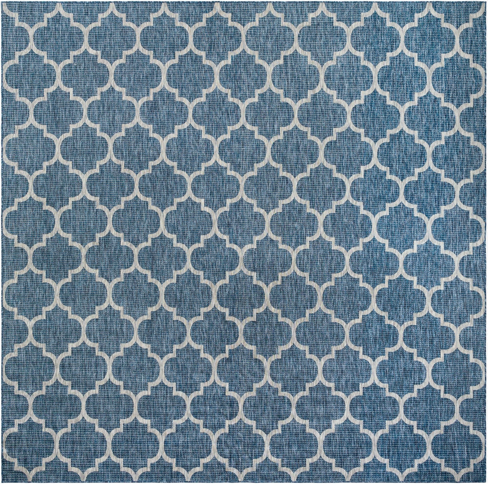 12' x 12'  Washable Trellis Indoor / Outdoor Square Rug