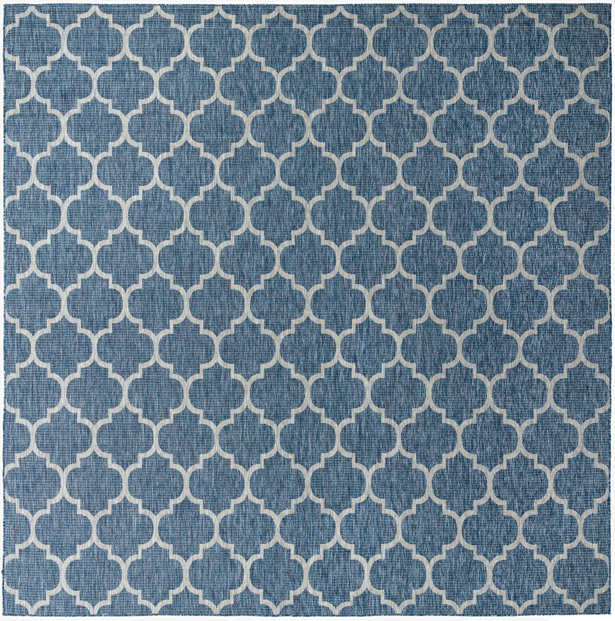 Primary image 13' x 13'  Washable Trellis Indoor / Outdoor Square Rug