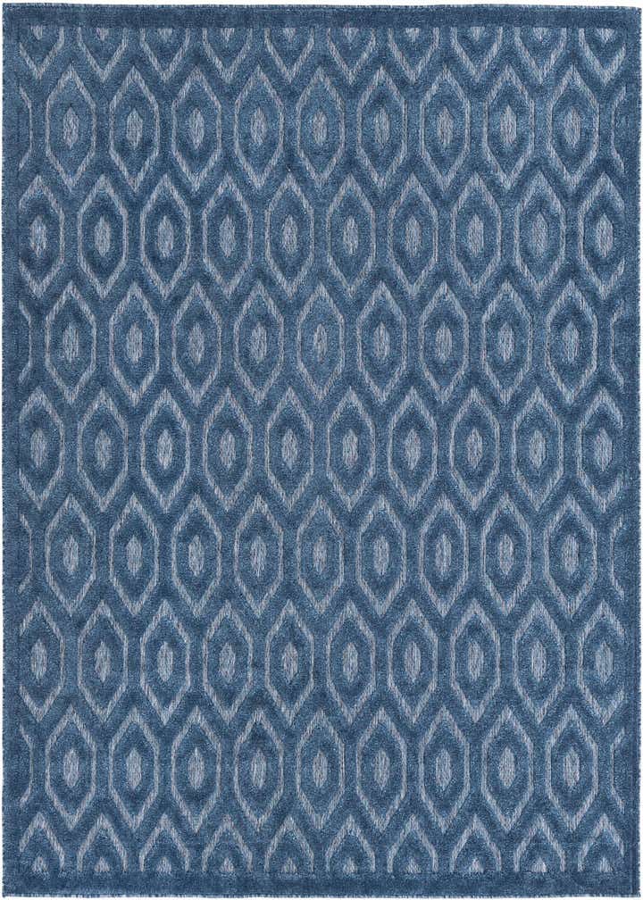 7' 10 x 7' 10 Easy-Clean Trellis Textured Indoor / Outdoor Square Rug