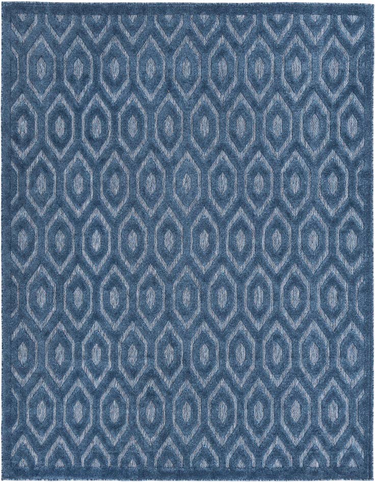 Detail image of 7' 10 x 7' 10 Easy-Clean Trellis Textured Indoor / Outdoor Square Rug