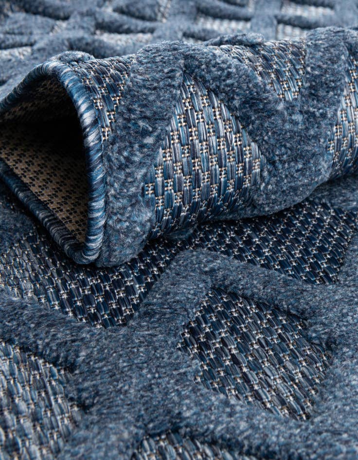 Detail image of 7' 10 x 7' 10  Washable Trellis Textured Indoor / Outdoor Square Rug