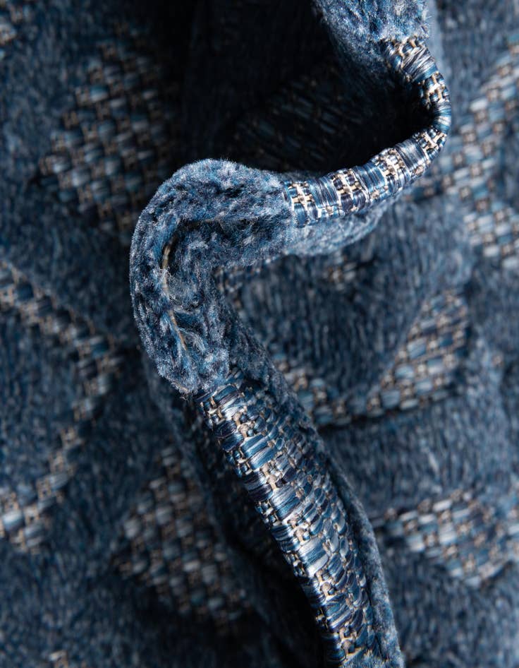 Detail image of 7' 10 x 7' 10  Washable Trellis Textured Indoor / Outdoor Square Rug