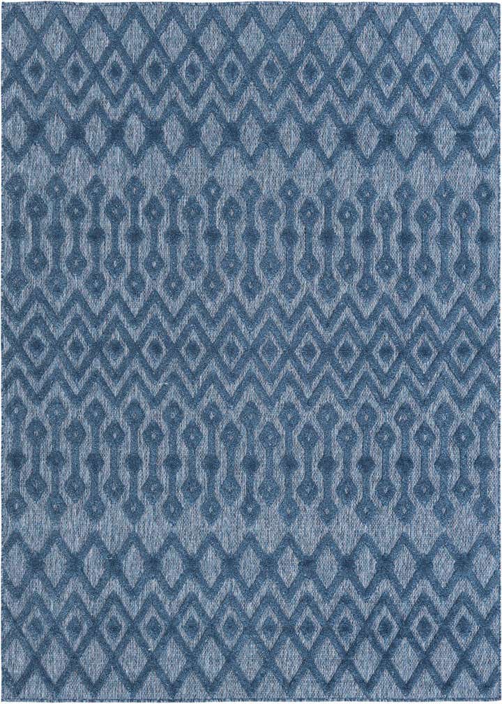 7' 10 x 7' 10 Easy-Clean Trellis Textured Indoor / Outdoor Square Rug