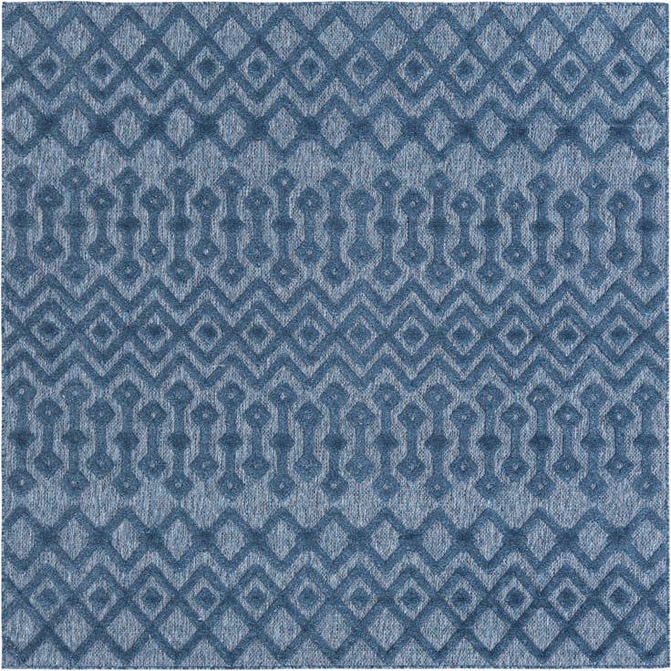 Detail image of 7' 10 x 7' 10 Easy-Clean Trellis Textured Indoor / Outdoor Square Rug