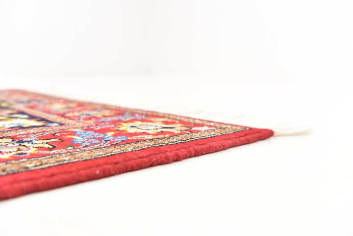 3' 3 x 3' 5 Hand Knotted Qom Persian Wool Square Rug