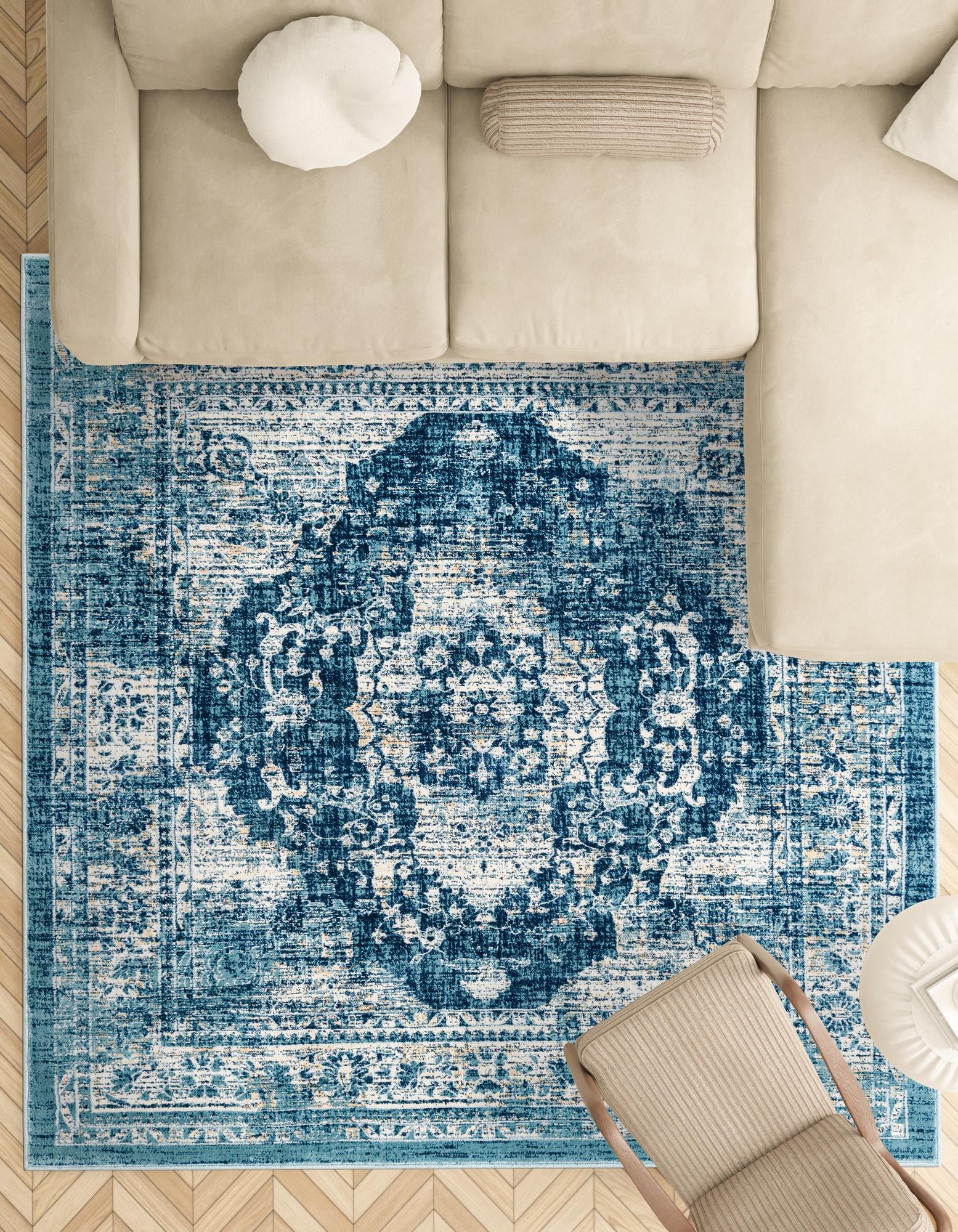 5' 3 x 5' 3 Stockholm Square Rug