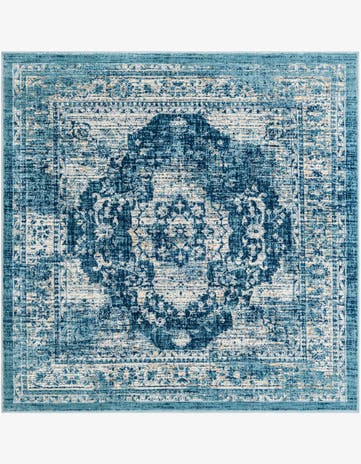 Navy Blue Stockholm Square Rug