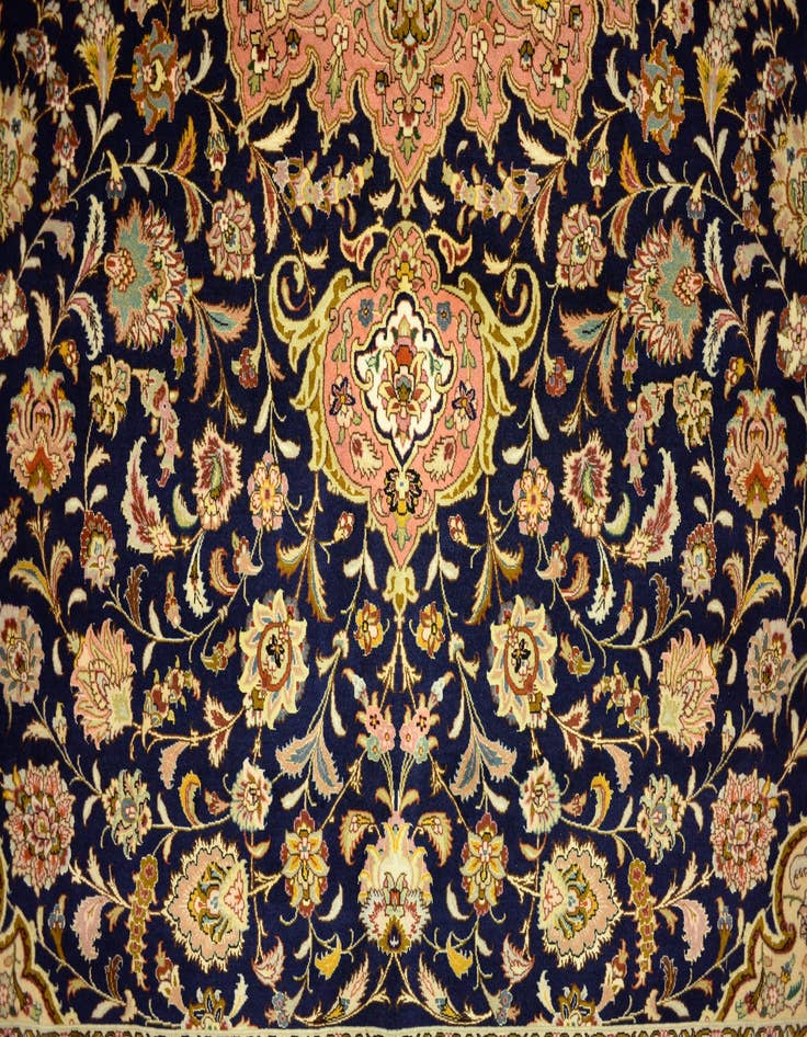 Detail image of 12' 10 x 12' 11 Hand Knotted Tabriz Persian Square Rug