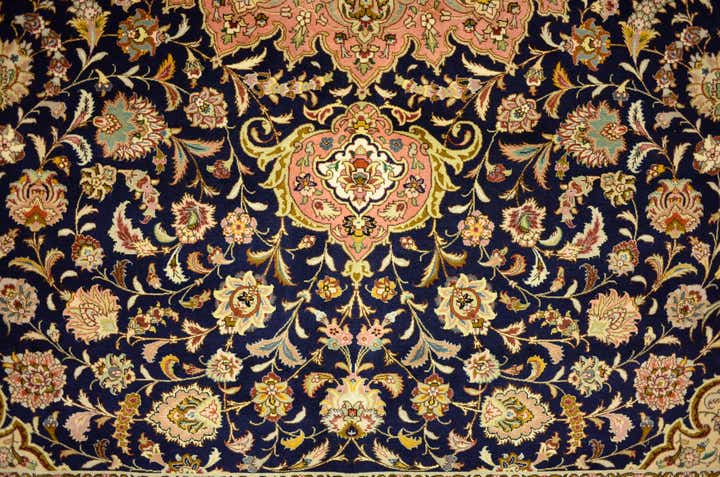 12' 10 x 12' 11 Hand Knotted Tabriz Persian Square Rug