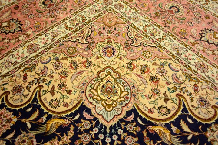 12' 10 x 12' 11 Hand Knotted Tabriz Persian Square Rug