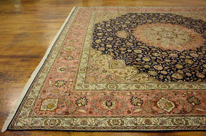 12' 10 x 12' 11 Hand Knotted Tabriz Persian Square Rug